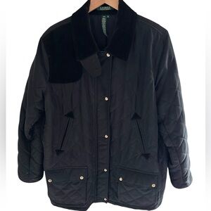 Lauren Ralph Lauren Black Diamond Quilted Jacket Size 2X